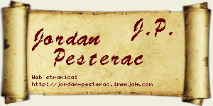 Jordan Pešterac vizit kartica